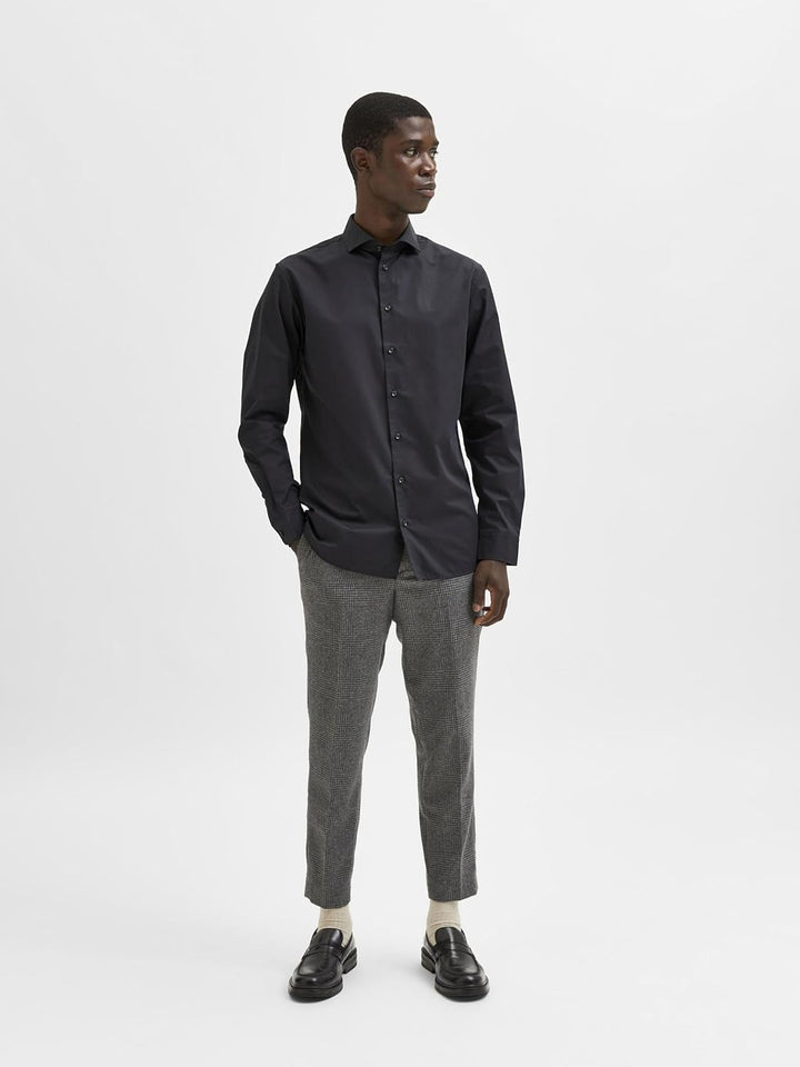 Selected Homme Male Hemd Lange Ärmel M Schwarz, M Schwarz