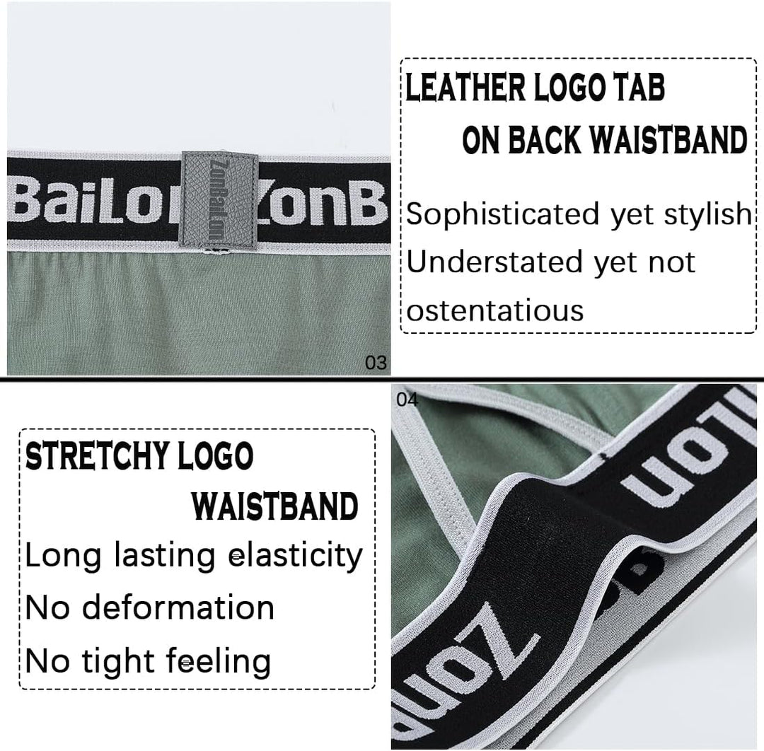 BIATWOWR Herren Dreiecks-Slip mit extra Balltasche dehnbar, ohne Etikett und breitem Bund Briefs Und