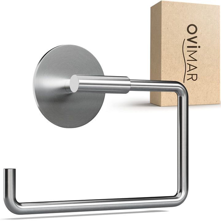 Toilettenpapierhalter Hammerodde ohne Bohren Silber | Klorollenhalter selbstklebend Edelstahl | Klor