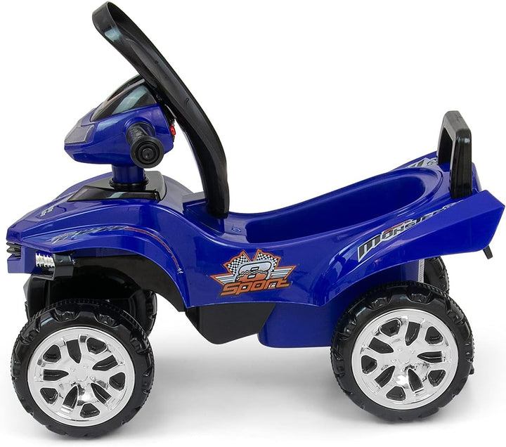 Milly Mally Monster Quad – Rutscher für Kinder, mit interaktivem Lenkrad, Musiktasten, Stauraum, Lic