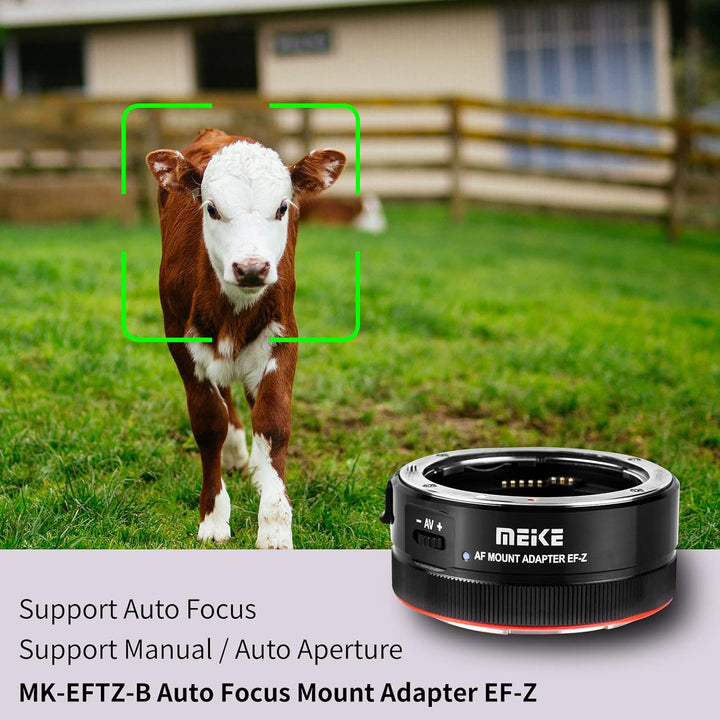 Meike MK-EFTZ-B Autofokus-Adapter für Canon EF/EF-S Objektive auf Nikon Z Series Kameras Z5 Z6 Z7 Z5