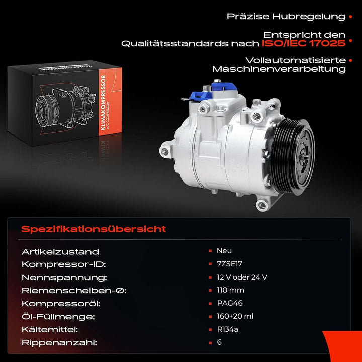 Frankberg Klimakompressor Kompatibel mit Discovery III L319 LA 2005-2009 Ra.ng.e Ro.ve.r Sport L320