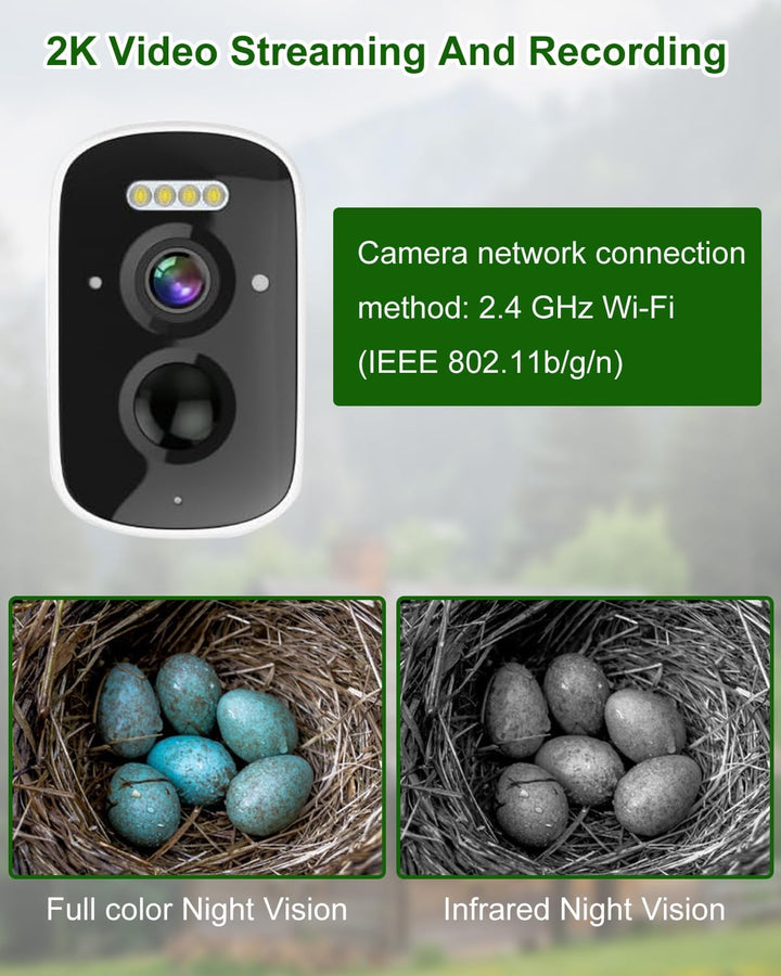 Nistkasten mit HD Kamera Solarbetriebenes, Live Stream Al Vogelbestimmer, Beobachten Sie das Nisten