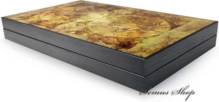Trendy Backgammon Antique Map/Antik Welt Backgammon Tavla XXL
