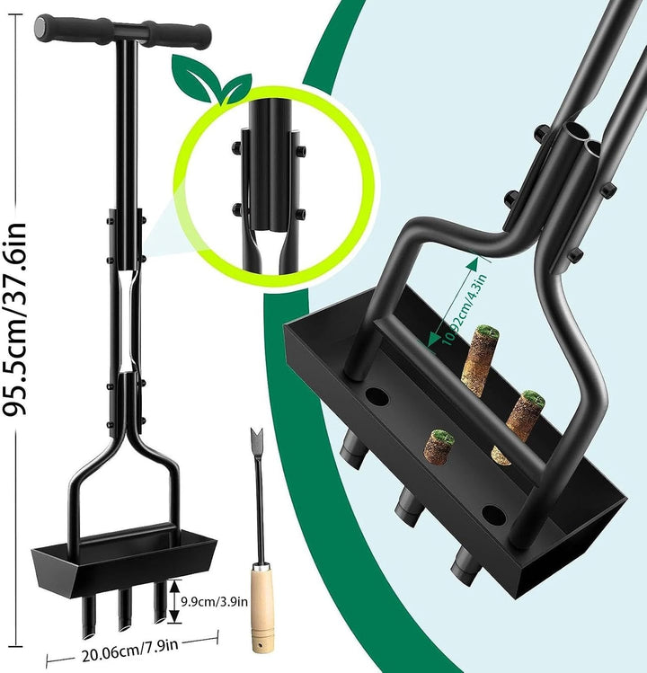Grass Aerator für Lawn Aerator Tool | Iron Manual Lawn Core Aerator – Ausrüstung zur Pflege von Kräu