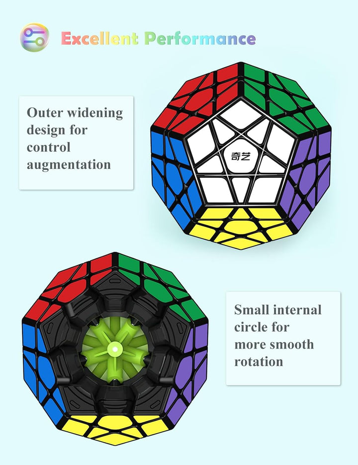 ROXENDA Speed Zauberwürfel Set, 2x2 3x3 4x4 Pyramide Dodekaeder Würfel Magischer Cube Sammlung für K
