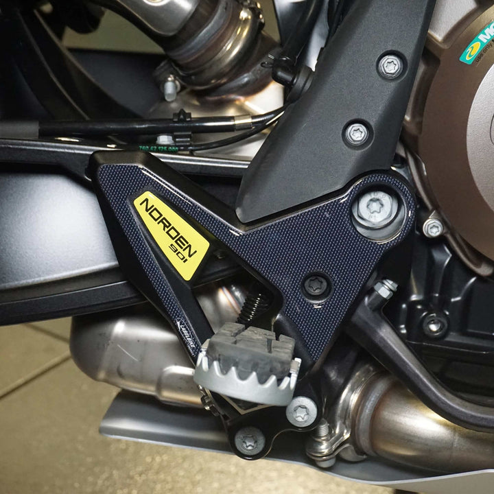 labelbike - 3D Aufkleber Motorrad-Einstiegsleisten kompatibel mit Husqvarna Norden 901 Fussrastensch