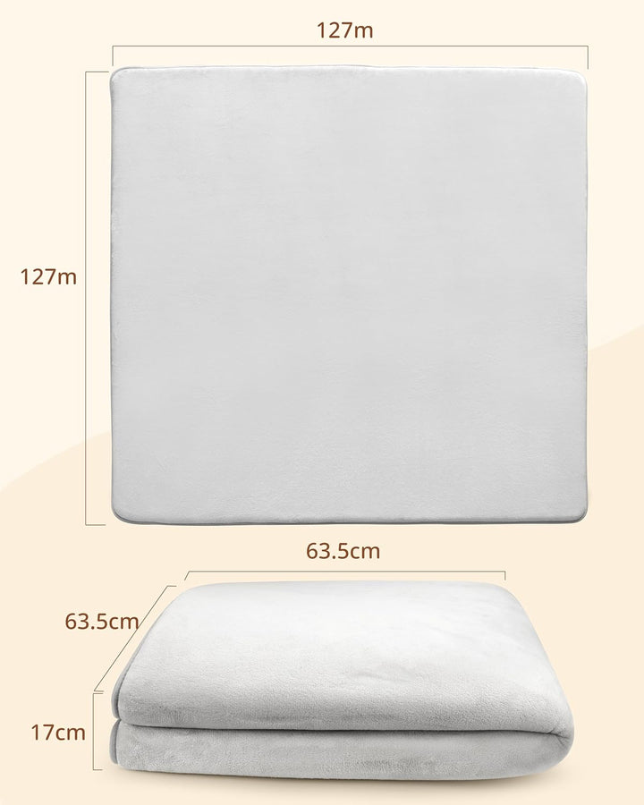 Samtige Baby-Spielmatte für den Boden: 127 * 127 * 3 Weicher Memory-Schaum-Teppich für Laufgitter, r
