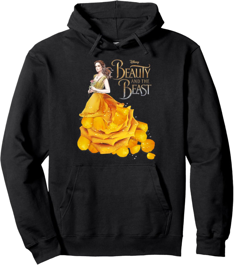 Disney Beauty And The Beast Belle Rose Dress Portrait Pullover Hoodie