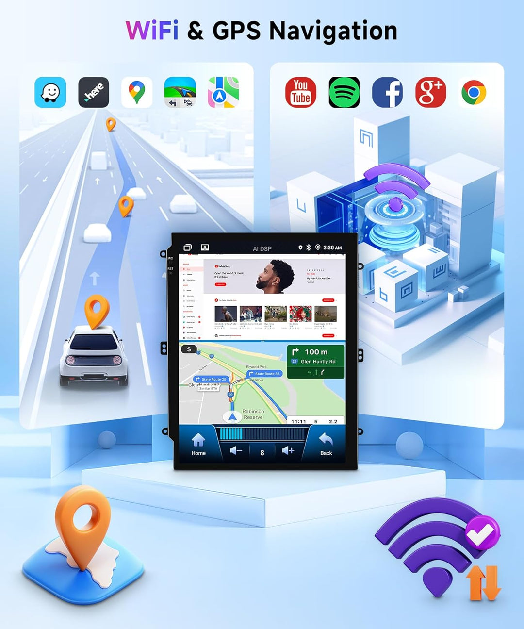 Rimoody 4G+64G Autoradio Android 15 für Peugeot 407 2004-2011 9.7 Zoll Kabellos Carplay Peugeot 407