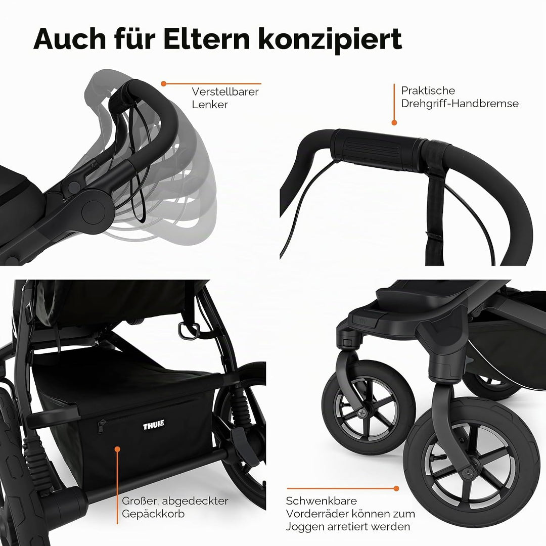 Thule Urban Glide 4-wheel Buggy Für Jedes Terrain Soft Beige on Black One-Size Soft Beige on Black E