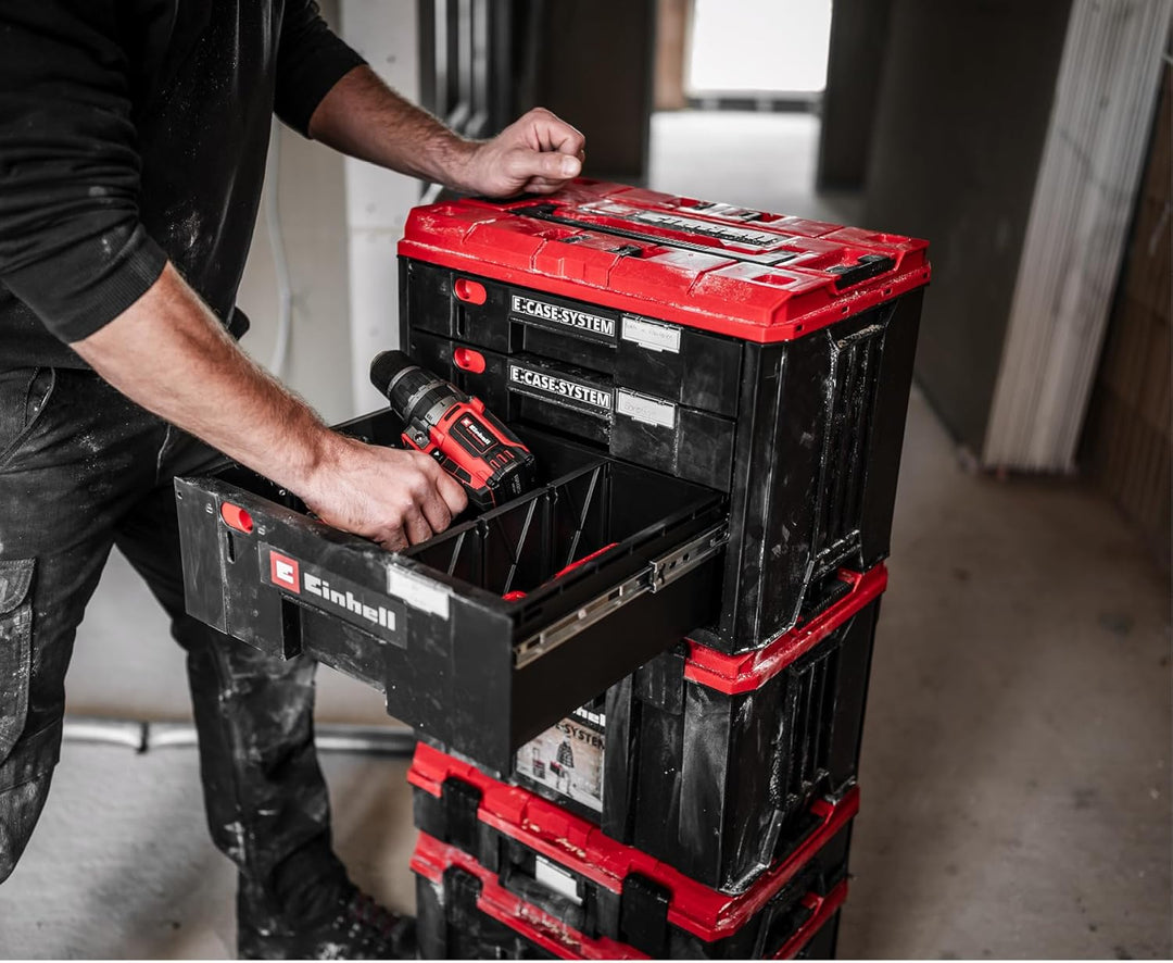 Original Einhell E-Case Schubladenkoffer (Einhell E-Case System, 41,5 x 25 x 28 cm, max. 60 kg Nutzl