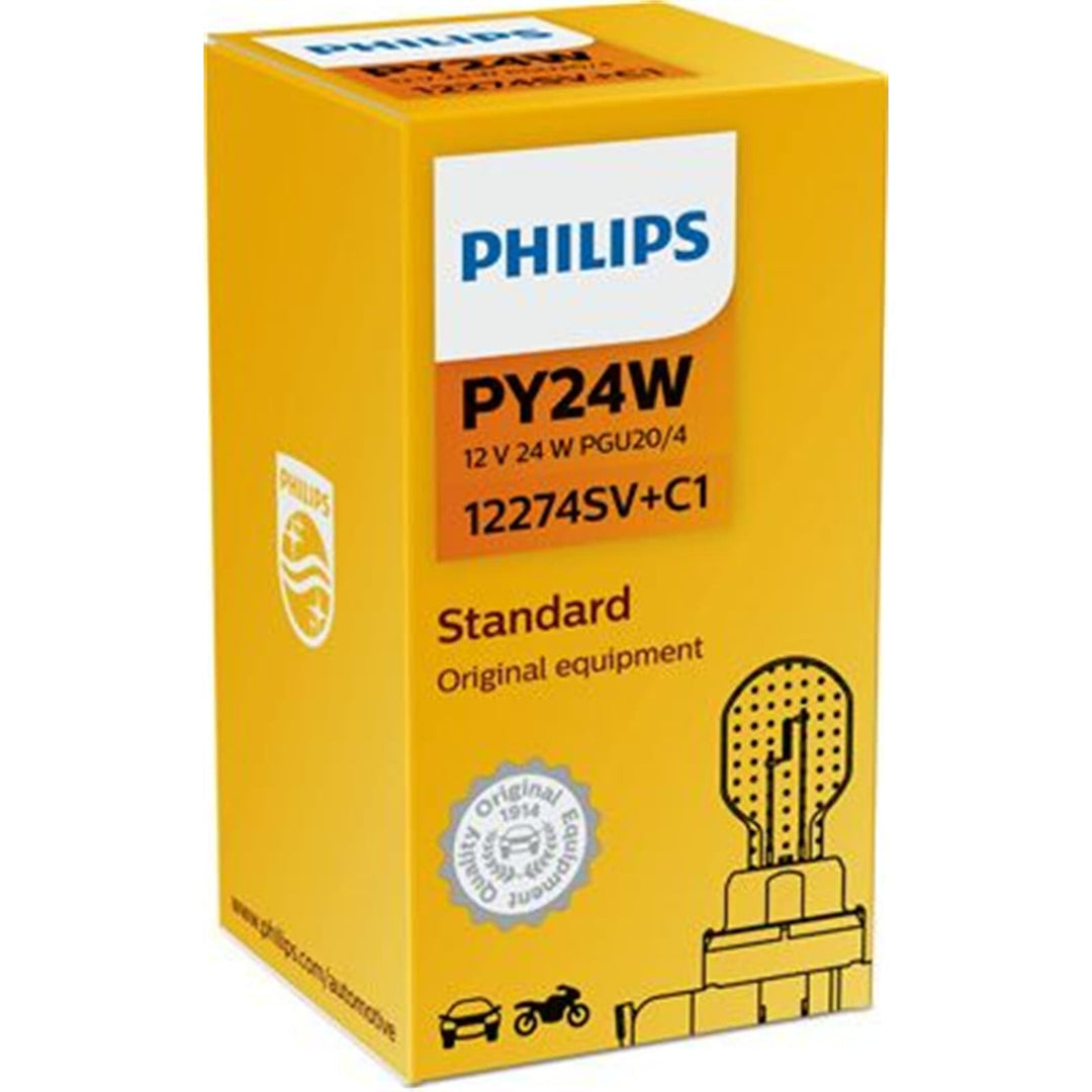 PY24W PHILIPS Lampen Autolampen 12V 24W PG20/4 12274SV+C1