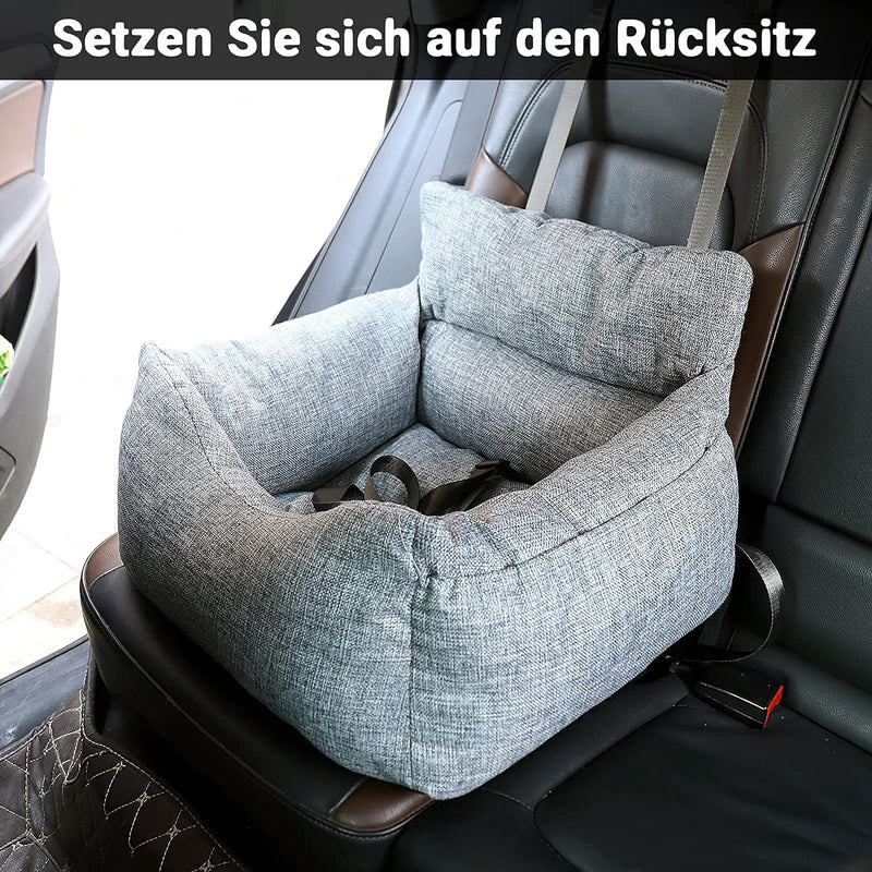 NIBESSER 2-in-1 Autositz und Bett für Hunde, wasserfest und rutschfest, Sitzerhöhung für Katzen, Abn