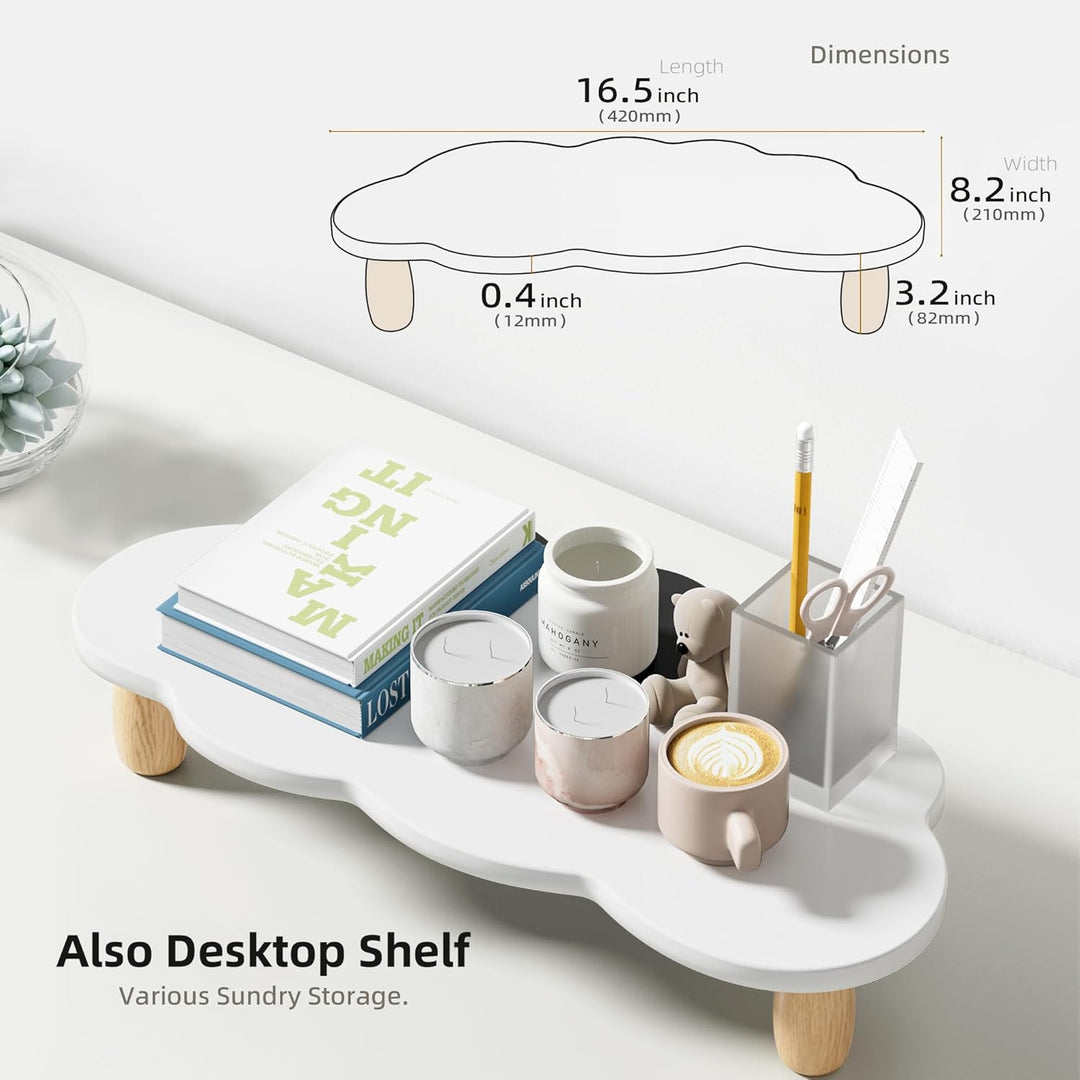 Monitorständer, Wolkenform, stabiles Holz, Computer-Monitor-Ständer, Mehrzweck-Ständer, Desktop-Orga