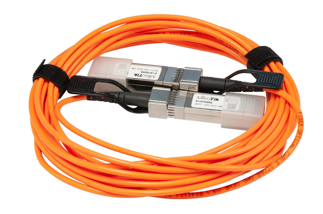 MikroTik S+AO0005 Glasfaserkabel 5 m SFP+ Orange – Glasfaserkabel (5 m, SFP+, SFP+, Stecker/Stecker,