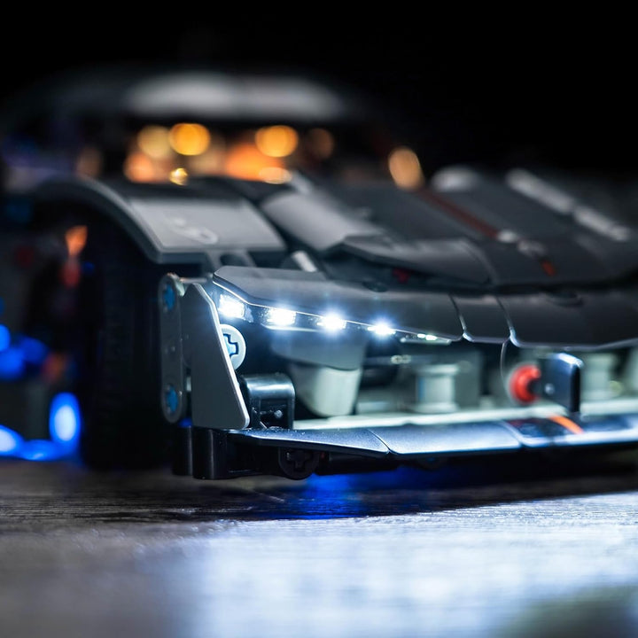 Fernbedienung Licht-Kit Kompatibel mit Lego 42173 Koenigsegg Jesko Absolut Grey Hypercar (Kein Model