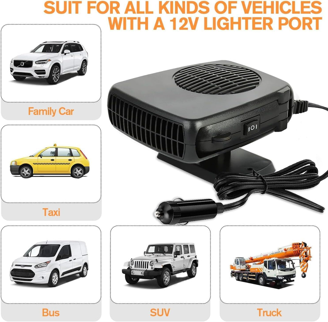Leaflai 12V Autoheizung 150W Tragbarer Auto-heizung Anti-Beschlag-Autoheizkörper Dieser Steckdosen-Z