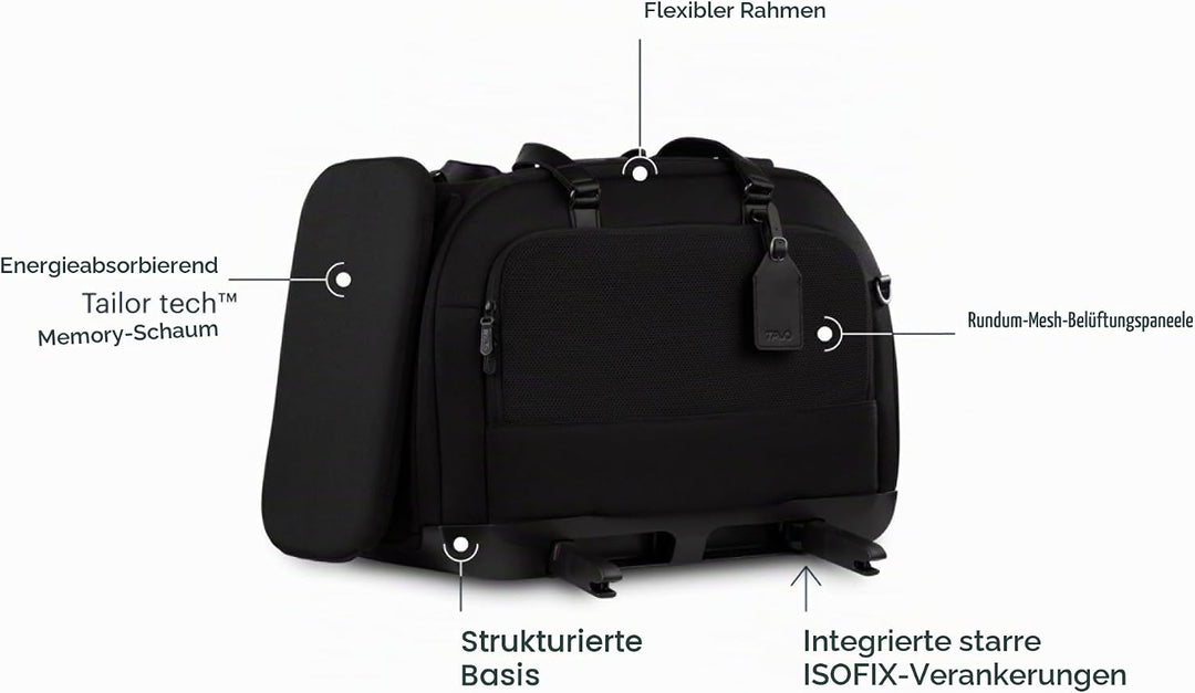 Tavo Hendrick Haustier‑Autositz &amp; Transportbox, ISOFIX, Farbindikatoren, atmungsaktives Mesh, Geeign