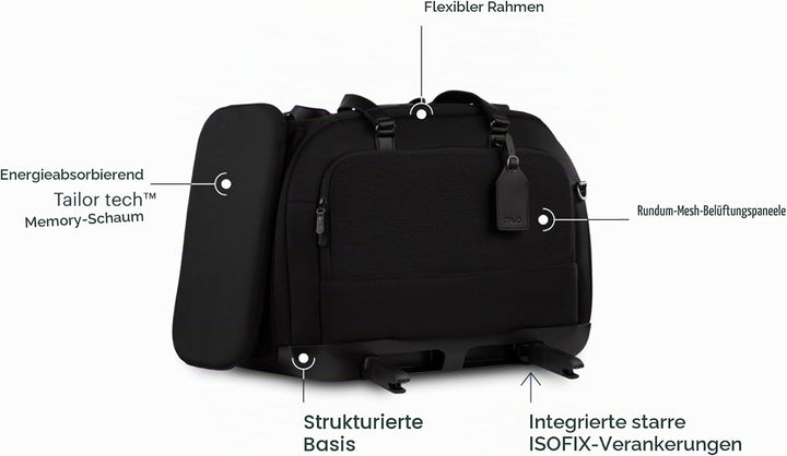Tavo Hendrick Haustier‑Autositz &amp; Transportbox, ISOFIX, Farbindikatoren, atmungsaktives Mesh, Geeign