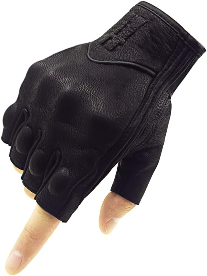 Harssidanzar Herren Vollfinger Ziegenleder Touchscreen Motorrad Fingerlose Handschuhe GM037EU XXL Sc