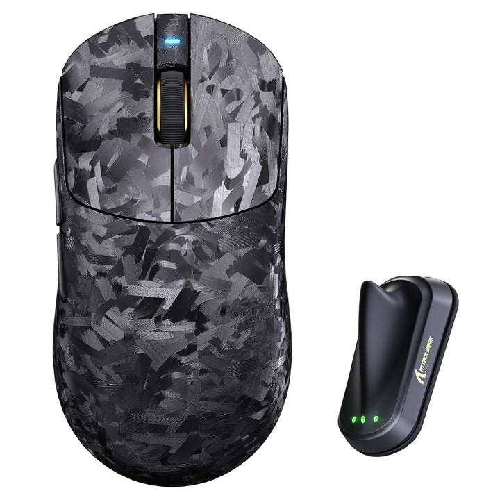 ATTACK SHARK RS3 Ultra Kabellose Gaming Maus, PAW3955MAX Sensor, Nordic 54L15 Chip, Kohlefaser, 8K P