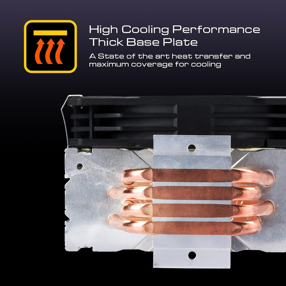 GAMDIAS BOREAS E1-410 CPU-Kühler, CPU-Luftkühler, CPU-Lüfter, direkter Berührungskontakt, 4 Kupfer-H