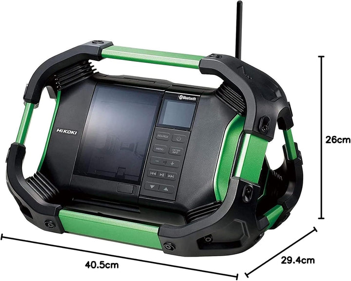 HiKOKI Akku-Baustellenradio UR18DSDL (Bluetooth, DAB+, USB, Wassergeschützt, AUX, Hohe Empfangsleist