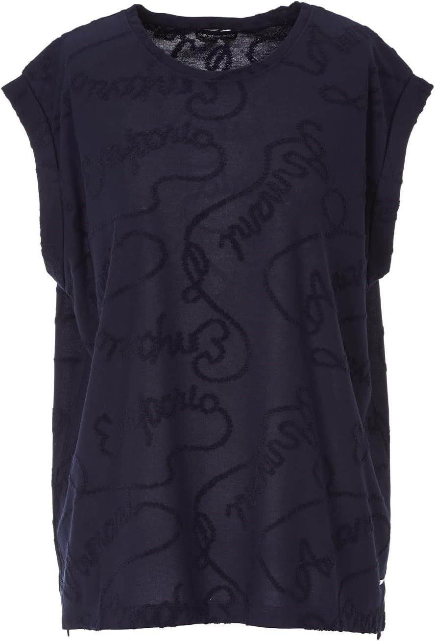 Emporio Armani Damen Women's Logomania Tank M Marine, M Marine