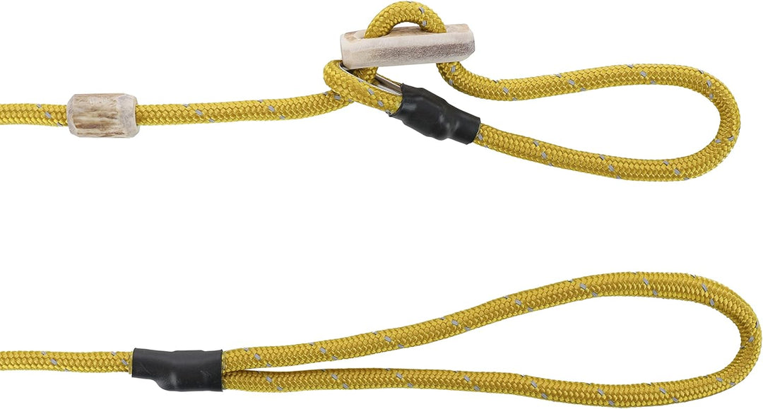 Hundeleine mit Halsband 6mm | Moxonleine Retrieverleine Agilityleine | Mit Zugbegrenzung, Zugstopp a