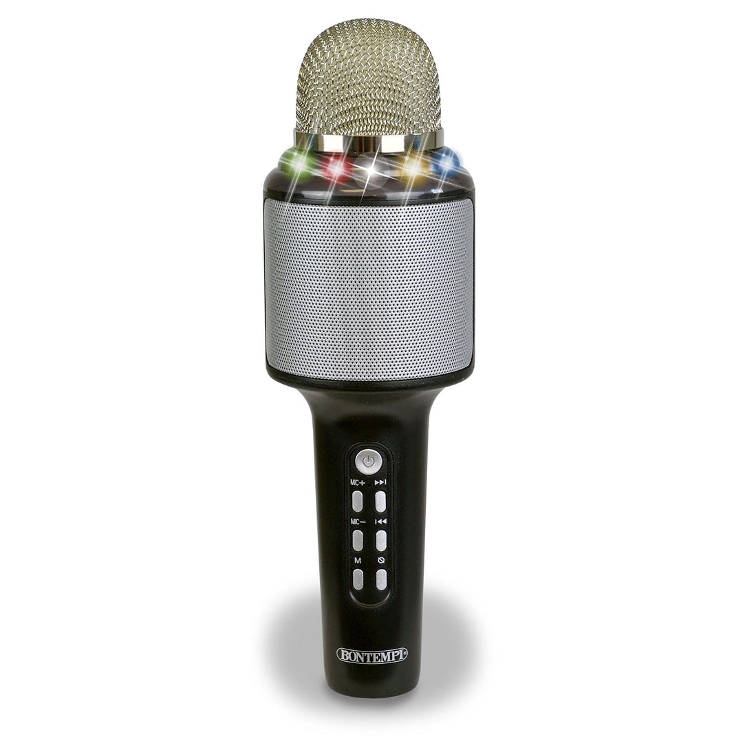 Bontempi | StarSync Karaoke - Drahtloses Mikrofon mit Lautsprecher und Lichteffekten für unbegrenzte