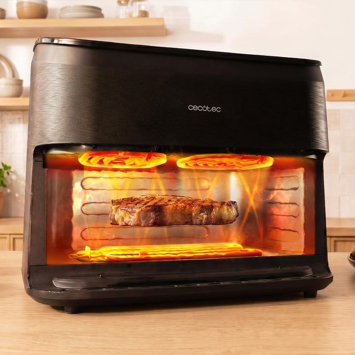 Cecotec Heissluftfritteuse Cecofry&Grill Smokin' 11000 Hot, 11L Kapazität | 2900 W, Integrierter Smo