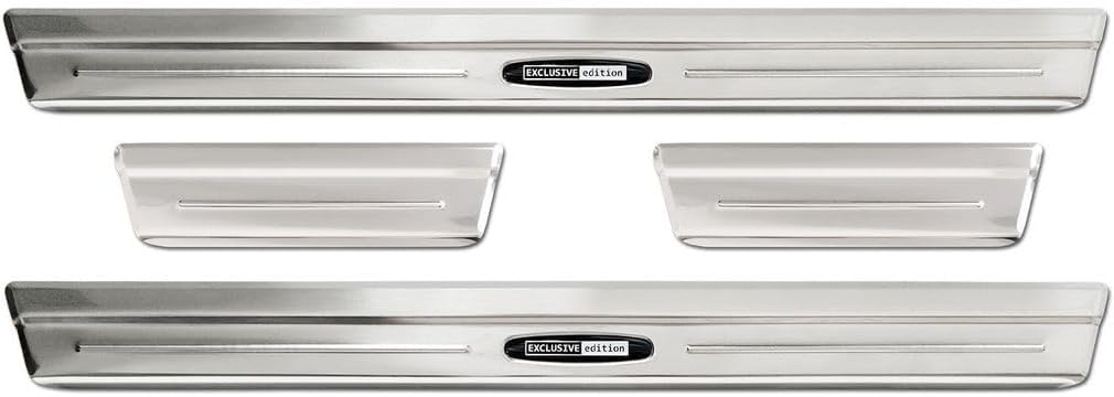 Inox door sill protectors compatible with Volkswagen Taigo 2021- 'Exclusive Edition' - 4-pieces