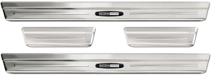 Inox door sill protectors compatible with Volkswagen Taigo 2021- 'Exclusive Edition' - 4-pieces