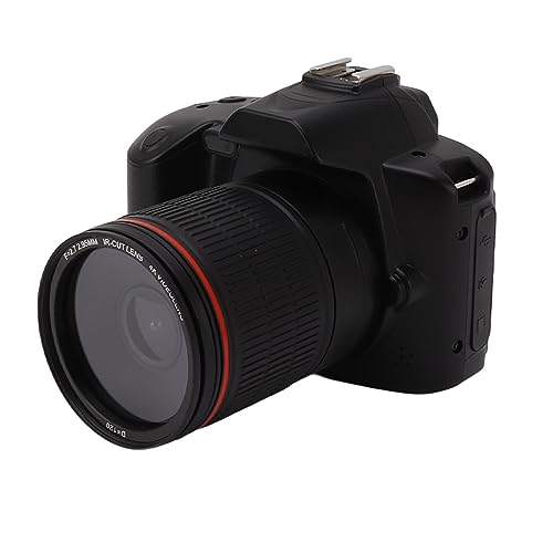 DSLR-Kamera, D5 F=2,7, 2,95 mm, 4K, 64 MP, 16-facher Zoom, Digitalkamera, HD-Nachtsicht, 120° Weitwi