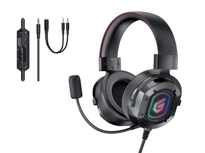 Conceptronic Athan U1 Kopfhörer Headset Kopfband USB Typ-A Schwarz/2.2m Kabel/Mikro/Lautreg./Stereo