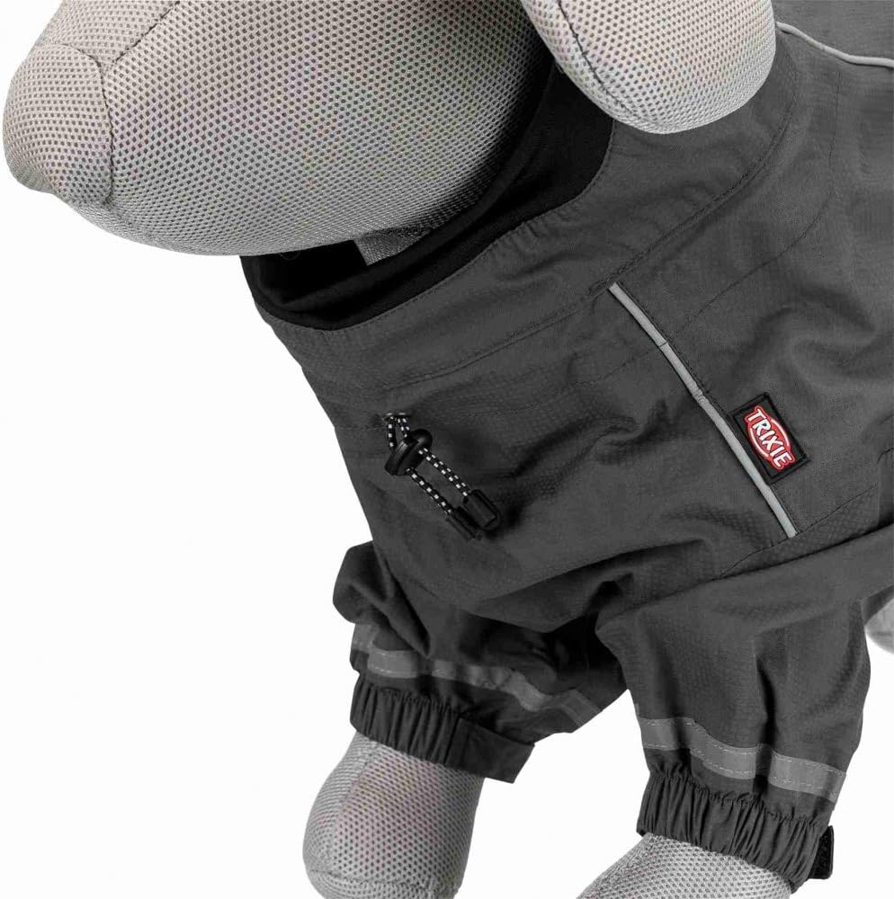 Trixie Vaasa Hunde-Regenmantel, Grau, 30 cm grau 30 cm(1er Pack), grau 30 cm(1er Pack)
