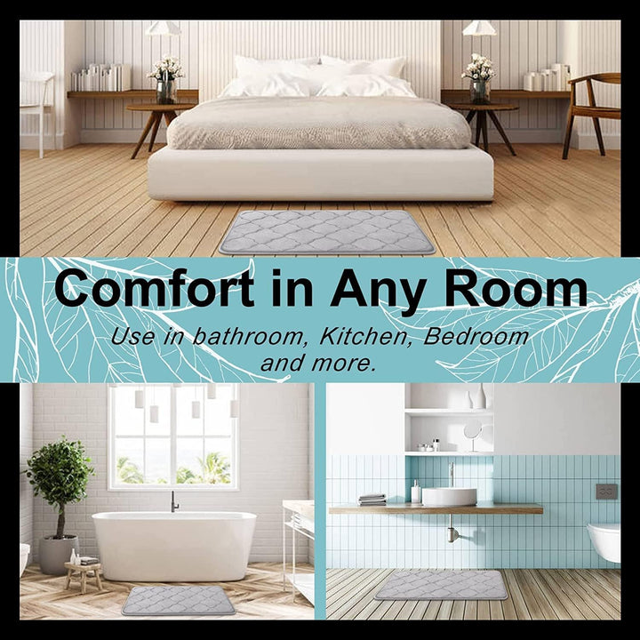 Homaxy Memory Foam Badezimmerteppich rutschfest Badematte Weich Badteppich Saugfähige Badvorleger Wa