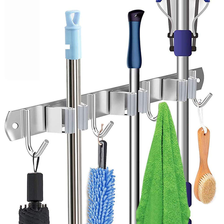 Copiel Mop Halter, Edelstahl Wandregal Besen montiert Storage Organizer Hochleistungswerkzeug Kleide