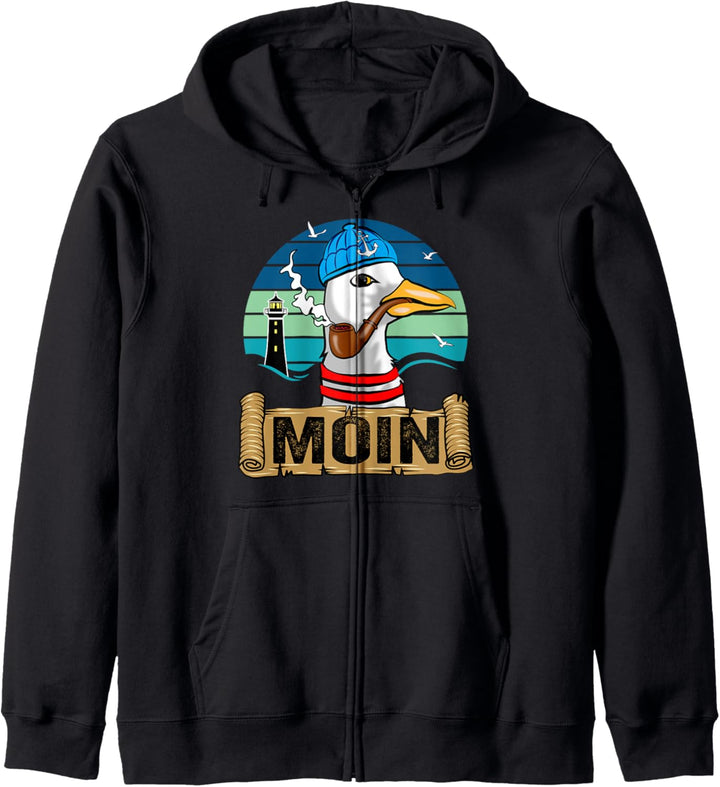 Moinsen Moin Möwe Moin Digga Ostsee Nordsee Kapuzenjacke