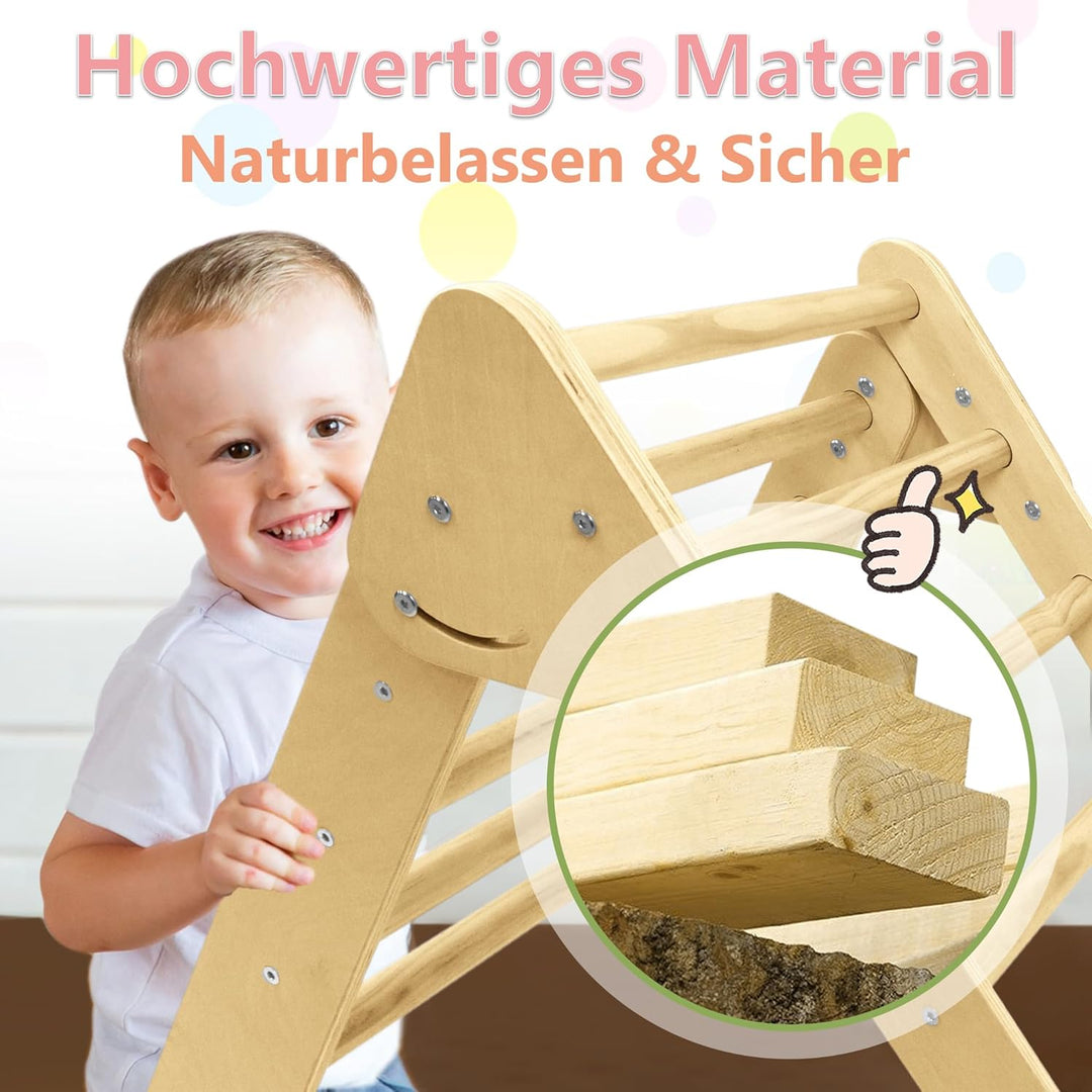 ACXIN 3-in-1 Montessori Klettergerüst Indoor für Kinder mit Kletterdreieck und Kletterbogen, Indoor