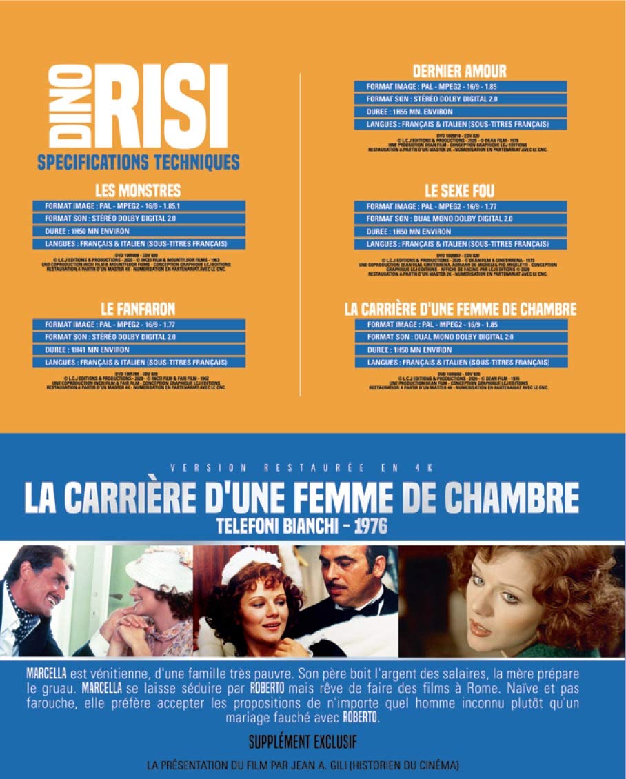 Coffret dino risi 5 films [Blu-ray] [FR Import], Blu-ray