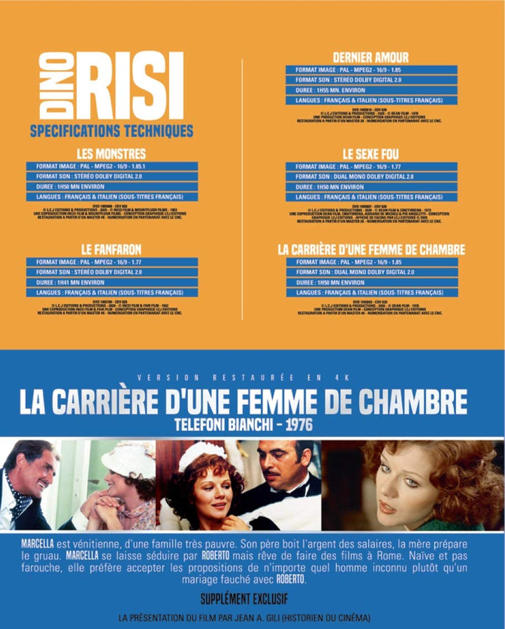Coffret dino risi 5 films [Blu-ray] [FR Import], Blu-ray