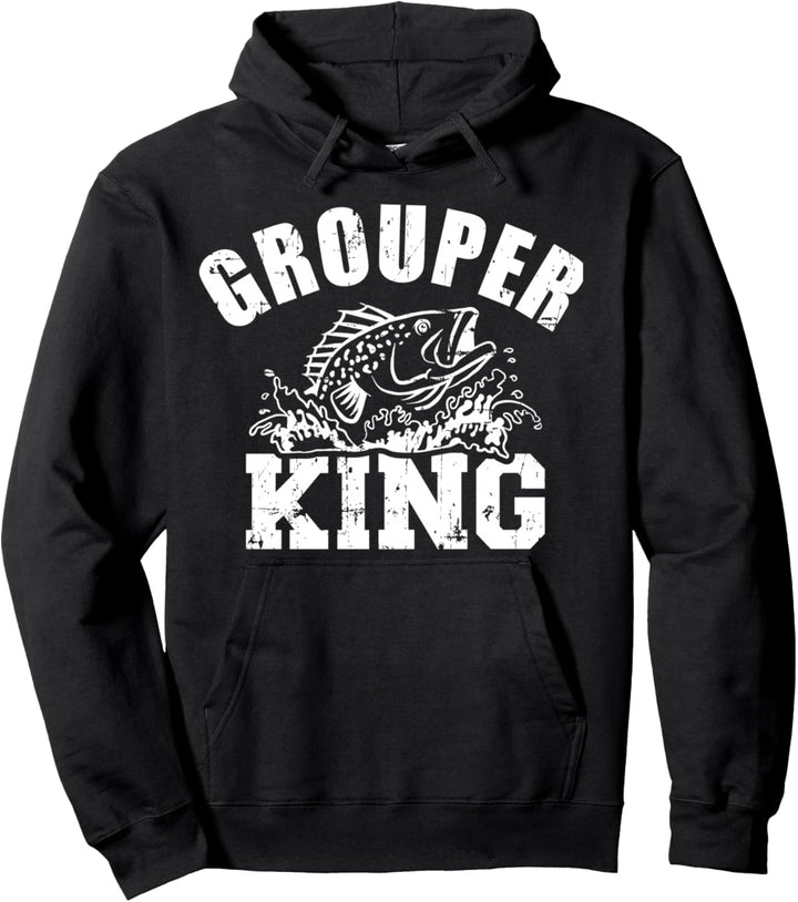 Zackenbarsch Angeln Grouper King Pullover Hoodie
