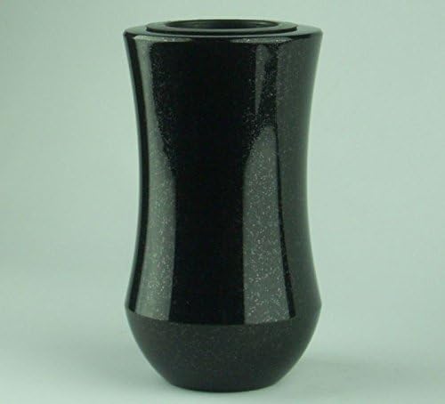 designgrab "Atria Grabvase und Sockel aus Granit Schwedisch Black