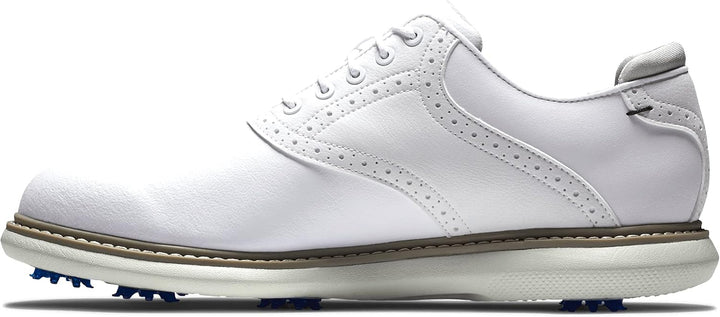 FootJoy Herren Traditions Shield-spitzeGolfschuh 44.5 EU Weiss, 44.5 EU Weiss