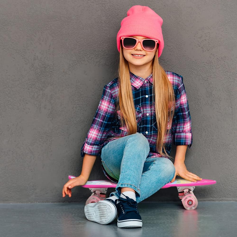 Skateboard Kinder, Komplettboard hochwertige mit LED-Leuchtrollen für ab 4 Jahren Kinder, Jungen, Mä