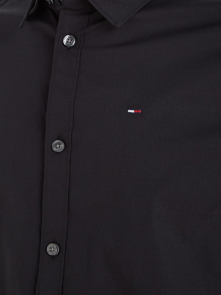 Tommy Jeans Herren Hemd Original Stretch Langarm XXS Black (Tommy Black), XXS Black (Tommy Black)