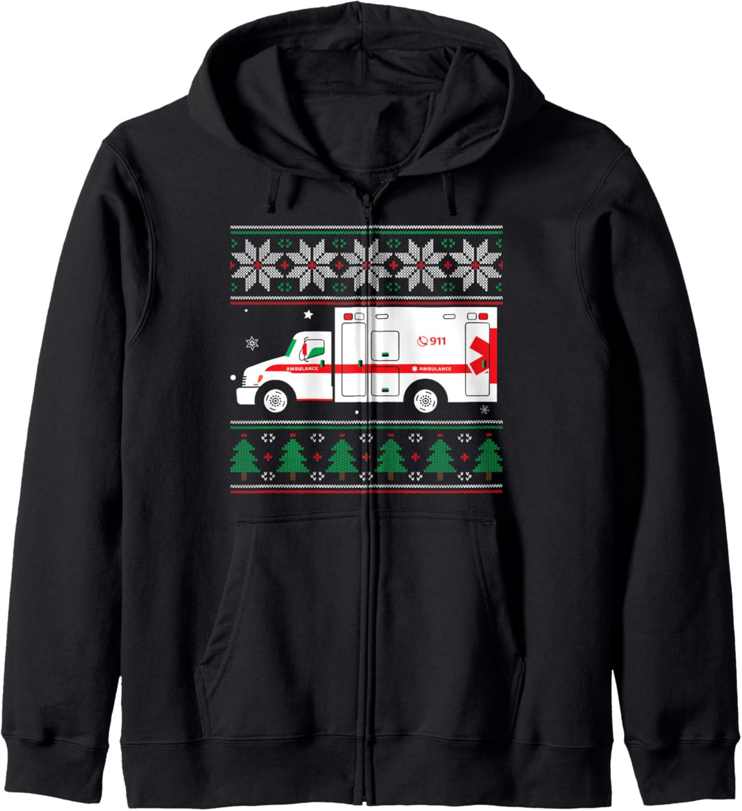 Ambulance Driver Ugly Christmas EMS EMT Sanitäter Xmas Kapuzenjacke