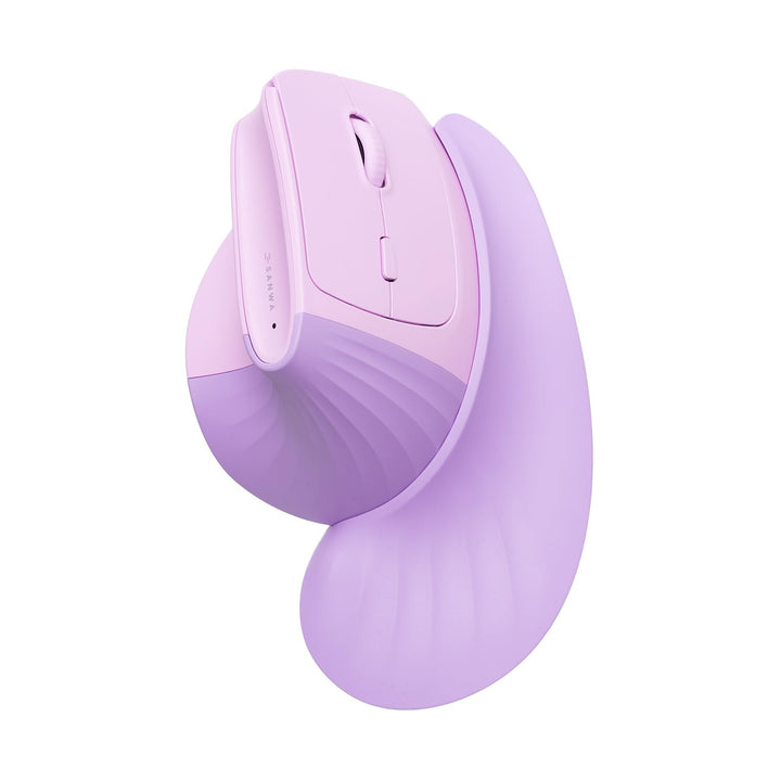 SANWA Ergonomische Maus (2.4G Kabellos + 2 Bluetooth), Leise Klicks Vertikale Maus mit Handballenauf